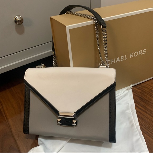 Michael Kors Whitney Large Tri-Color Leather Convertible Shoulder Bag - Picture 3 of 11